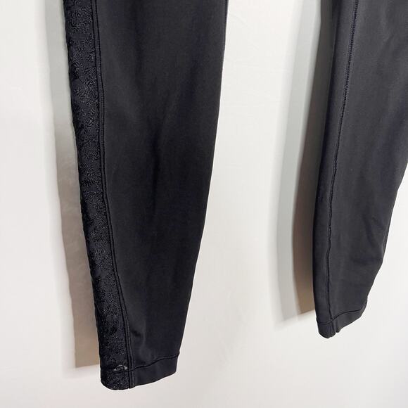 Lululemon 4 Black Wunder Under Hi Rise Tight Special Edition Embroidered 28" - Picture 5 of 10